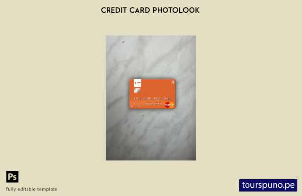 listo para imprimir Plantilla frontal de aspecto fotográfico de Mastercard de Ka